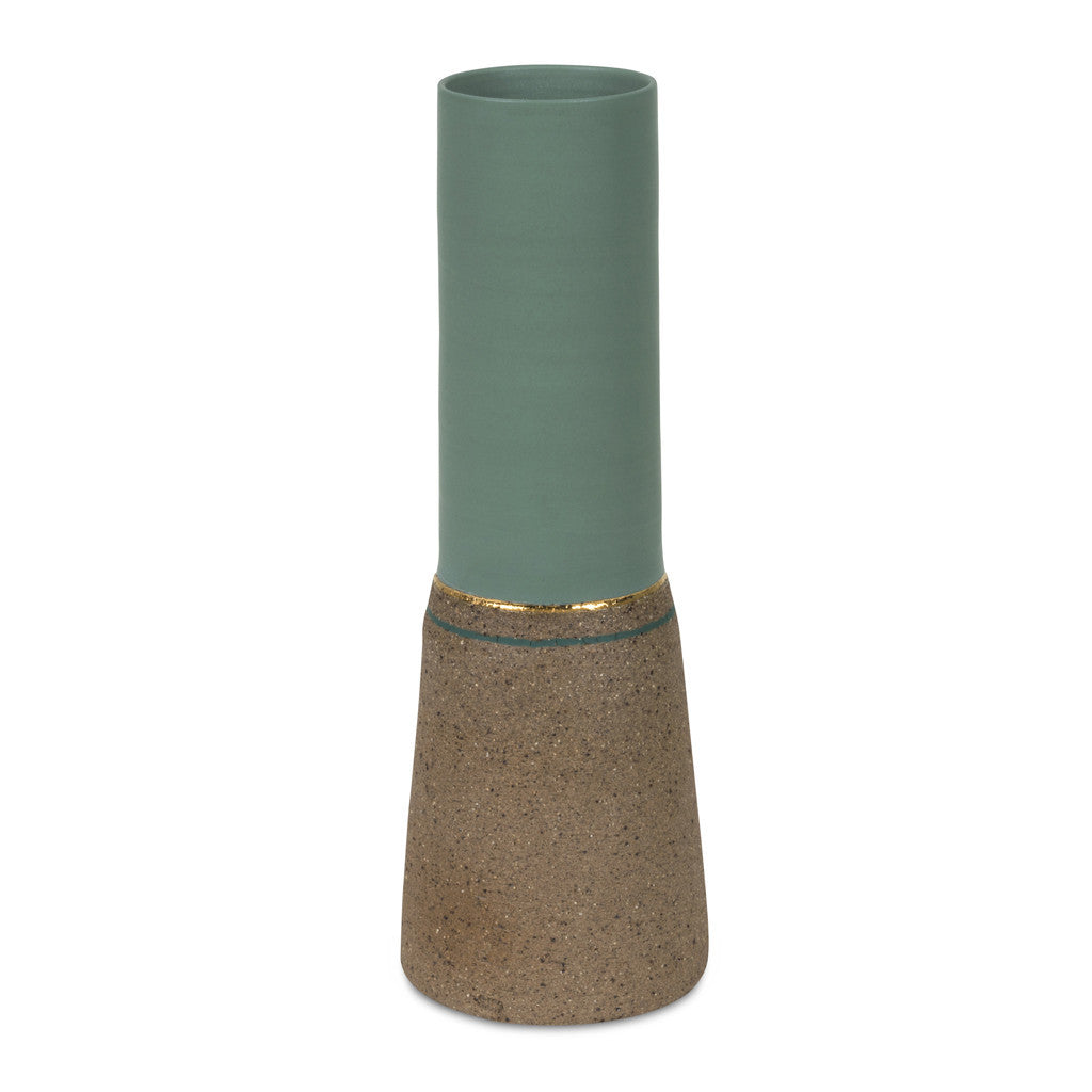 COLUMN VASE BY SOPHIE MORAN, GREEN