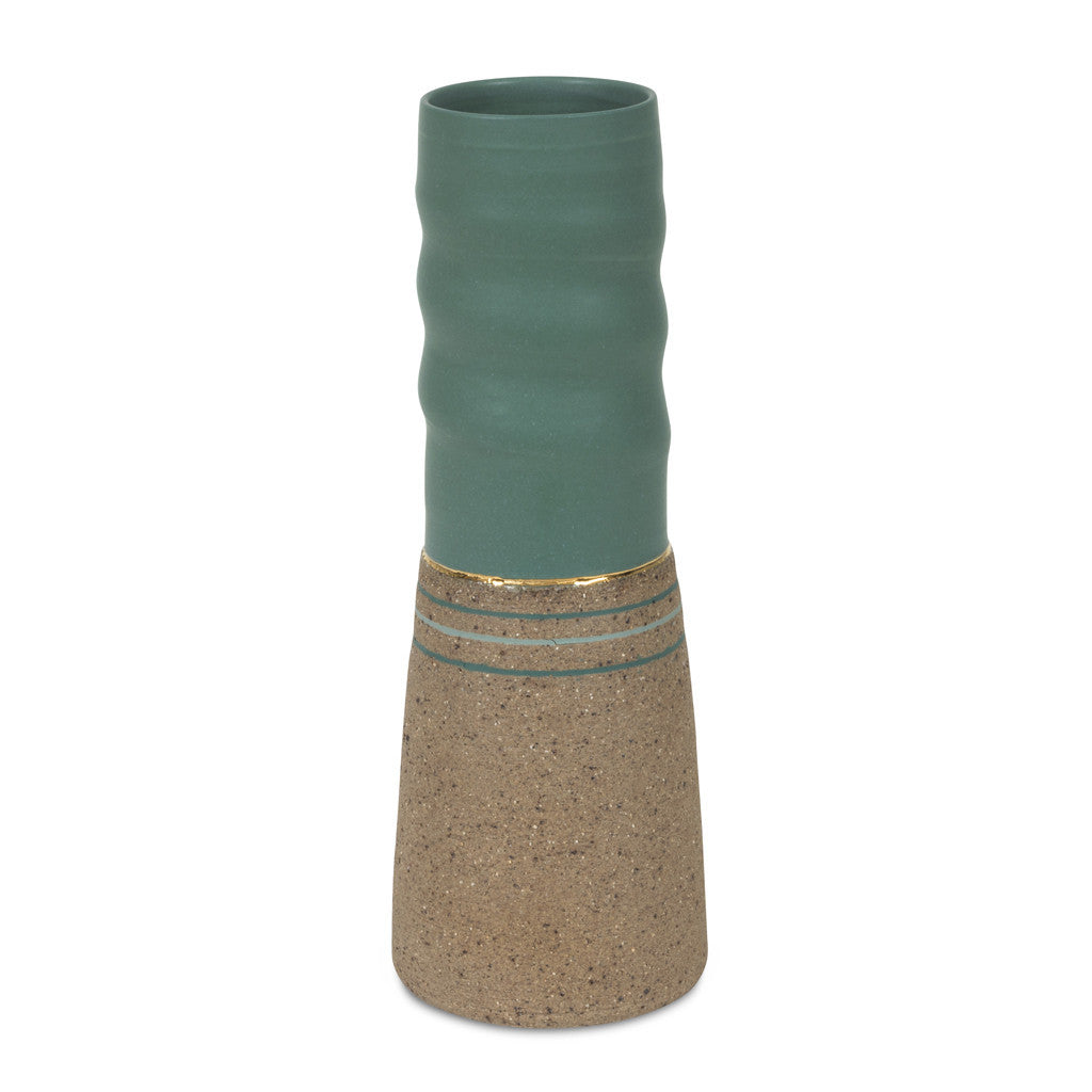 COLUMN VASE BY SOPHIE MORAN, GREEN