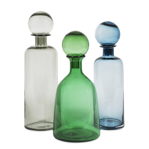 GLASS DECANTER TRIO