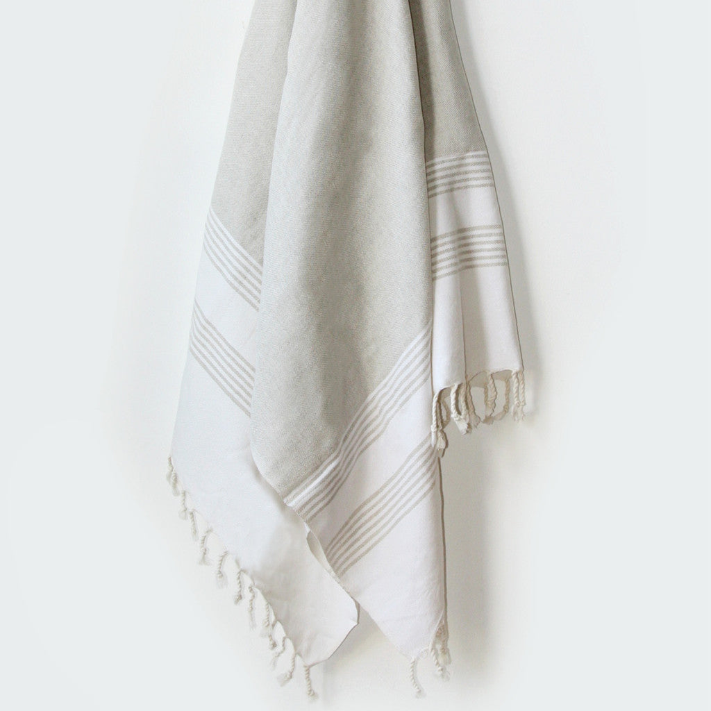 TRESHVIKIYE HAND LOOMED TURKISH TOWEL - WHITE