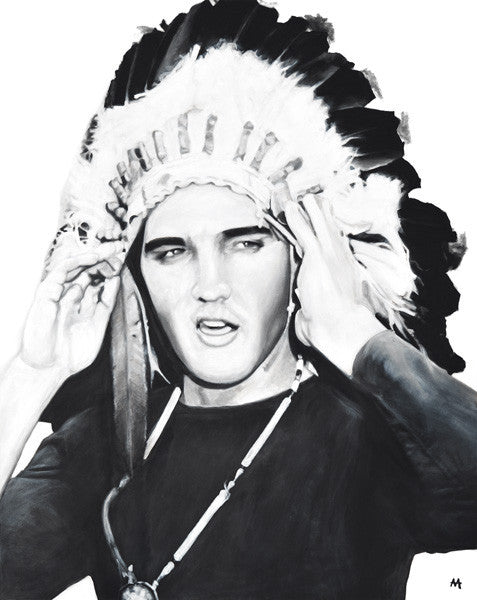 ELVIS IN HEADDRESS